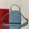 Valentino Supervee Top Handle Bag In Blue Calfskin 419