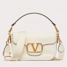 Valentino Alltime Shoulder Bag in White Grained Leather 504