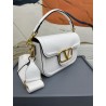 Valentino Alltime Shoulder Bag in White Grained Leather 504