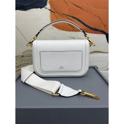 Valentino Alltime Shoulder Bag in White Grained Leather 504