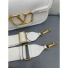 Valentino Alltime Shoulder Bag in White Grained Leather 504