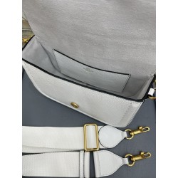 Valentino Alltime Shoulder Bag in White Grained Leather 504