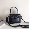 Valentino Candystud Mini Handbag In Black Lambskin 562