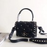 Valentino Candystud Mini Handbag In Black Lambskin 562