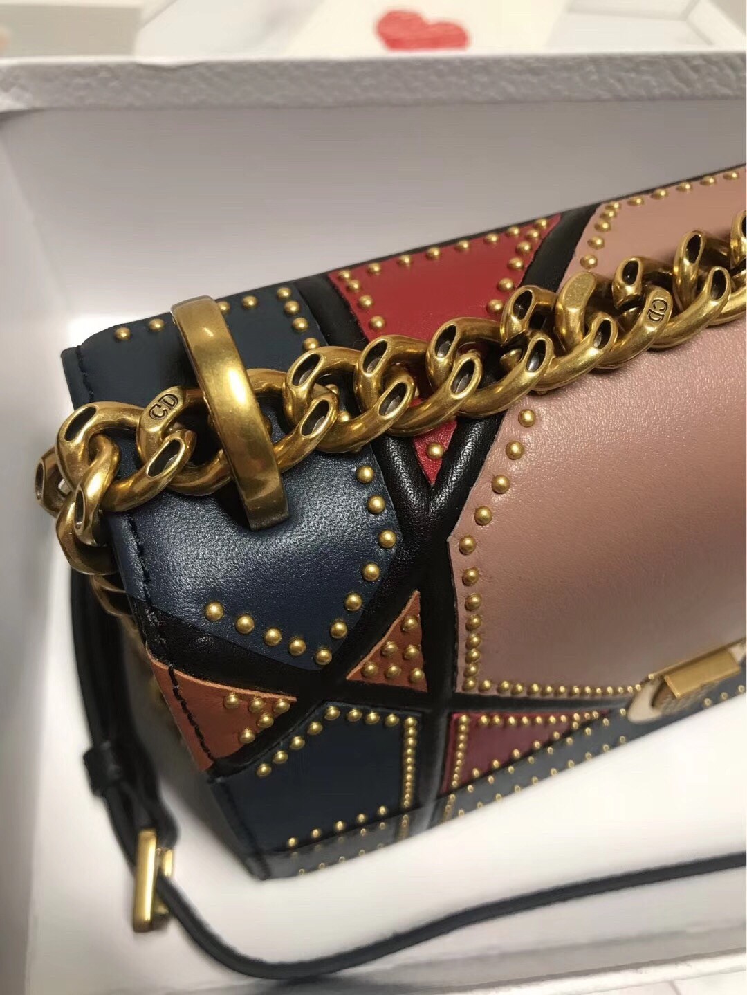 Dior Diorama Bag In Multi-coloured Patchwork 435