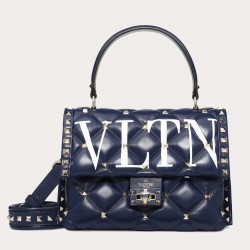 Valentino Garavani Blue VLTN Quilted Candystud Bag 018