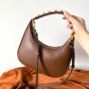 Valentino Stud Sign Hobo Bag In Dark Brown Calfskin 094