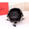 Valentino Small Noir Rockstud Spike Bucket Bag 131