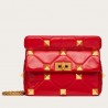 Valentino Medium Roman Stud Chain Bag In Red Nappa 156