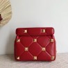 Valentino Medium Roman Stud Chain Bag In Red Nappa 156