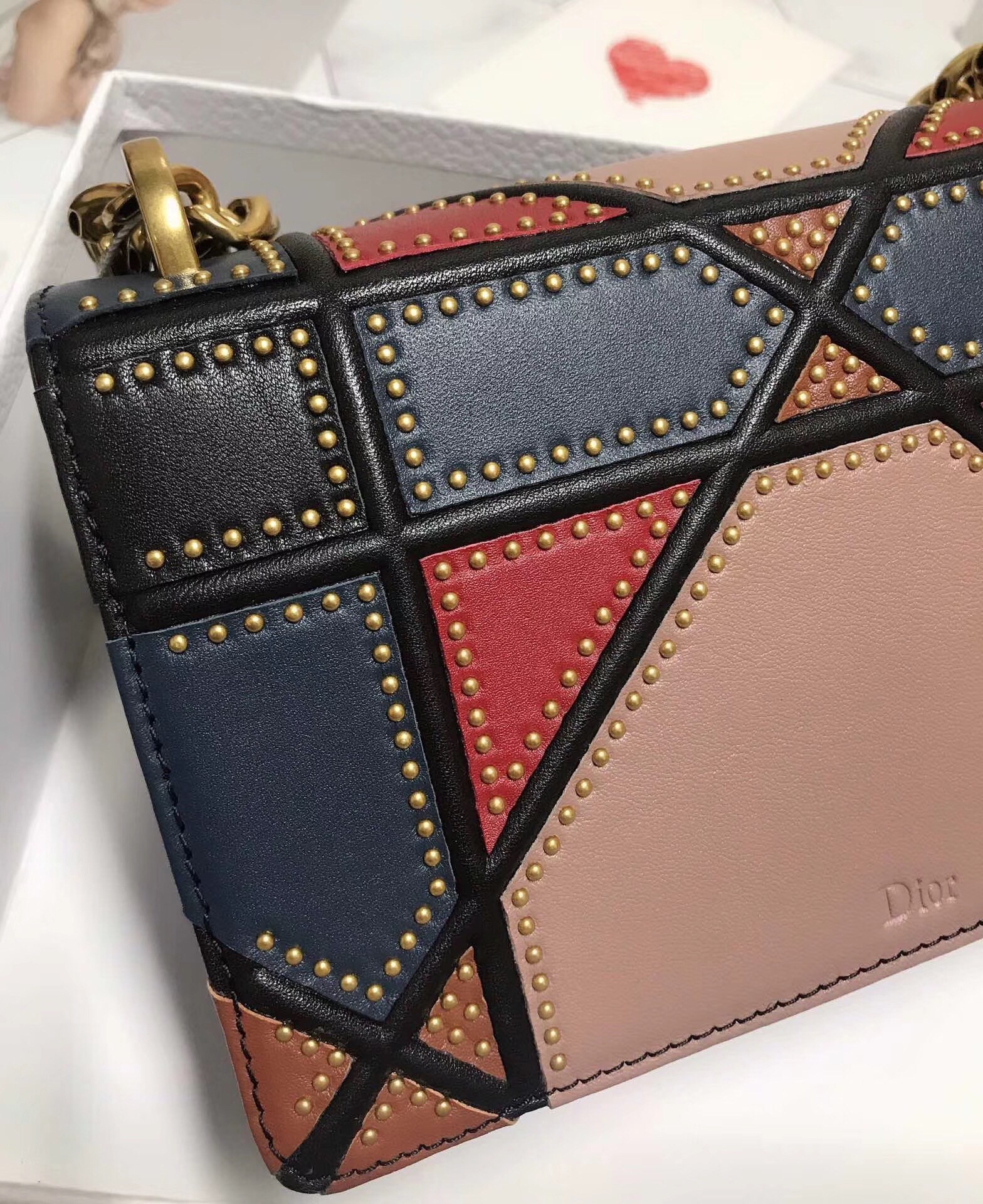 Dior Diorama Bag In Multi-coloured Patchwork 435