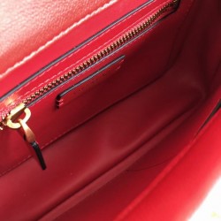 Valentino Medium Roman Stud Chain Bag In Red Nappa 156