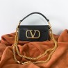 Valentino Loco Small Shoulder Bag In Black Calfskin 234