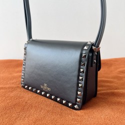 Valentino Rockstud23 Small Shoulder Bag in Black Calfskin 310