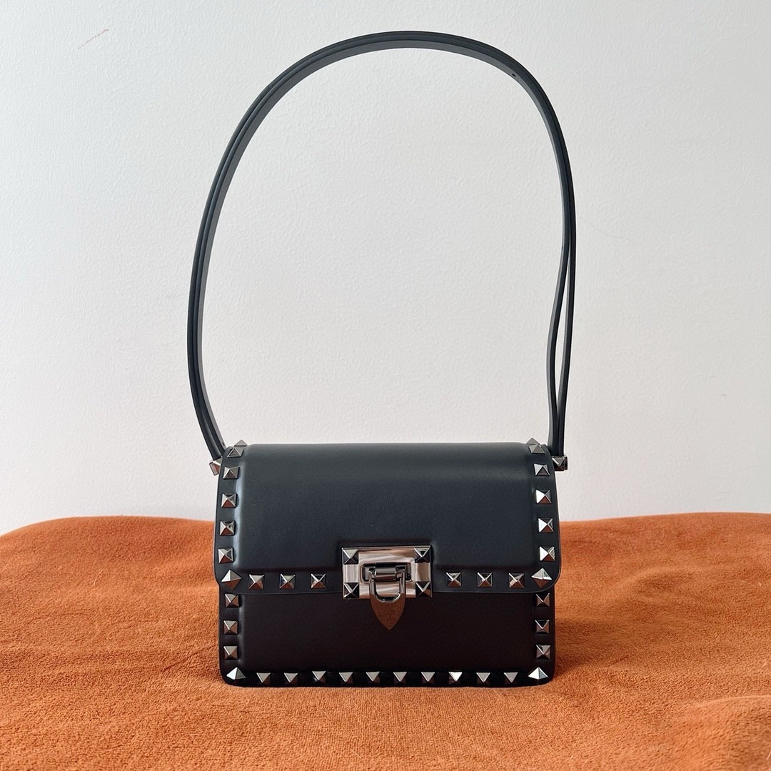 Valentino Rockstud23 Small Shoulder Bag in Black Calfskin 310