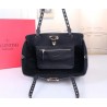 Valentino Small Rockstud Tote In Black Grain Calfskin 508