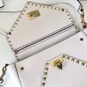 Valentino Rockstud Hype Bag In White Grained Calfskin 532