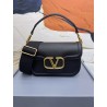 Valentino Alltime Shoulder Bag in Black Grained Leather 685