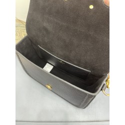 Valentino Alltime Shoulder Bag in Black Grained Leather 685