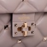 Valentino Light Grey Quilted Candystud Top Handle Bag 714