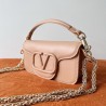 Valentino Small Loco Shoulder Bag in Powder Beige Leather 799