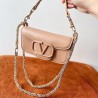 Valentino Small Loco Shoulder Bag in Powder Beige Leather 799