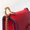 Valentino Small Vsling Shoulder Bag In Red Grainy Leather 841