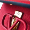 Valentino Small Vsling Shoulder Bag In Red Grainy Leather 841