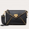 Valentino Rockstud Hype Bag In Black Grained Calfskin  962