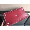 Valentino Garavani Red Free Rockstud Spike Duffle Bag 086