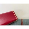 Valentino Rockstud Alcove Box Bag In Red Calfskin 955