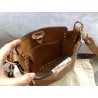 Valentino Mini Rockstud Hobo Bag In Brown Grained Leather 059