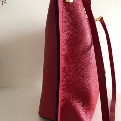 Valentino Escape Hobo Bag In Red Grained Calfskin 103