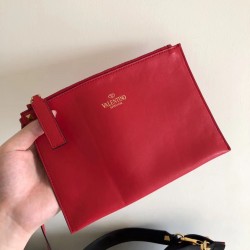 Valentino Escape Hobo Bag In Red Grained Calfskin 103