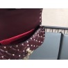 Valentino Rockstud Spike Small Bag In Bordeaux Lambskin 643