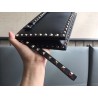 Valentino Rockstud Medium Clutch In Black Calfskin  710