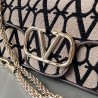 Valentino Large Loco Shoulder Bag in Black Toile Iconographe 739