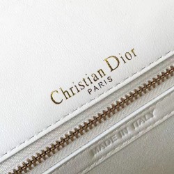 Dior Diorama Bag In White Studded Lambskin 888