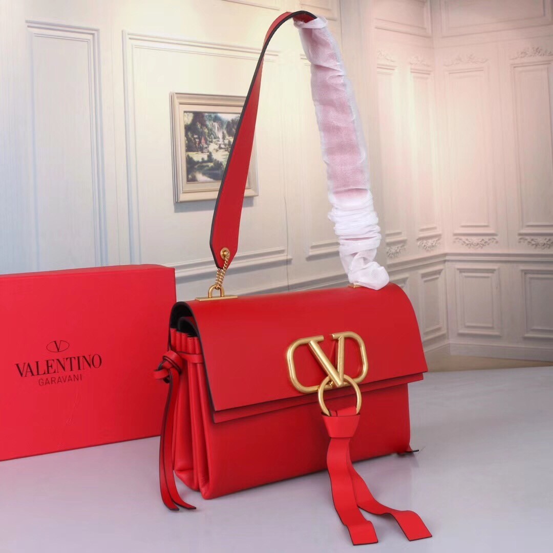 Valentino Garavani Red Small VRing Shoulder Bag 811