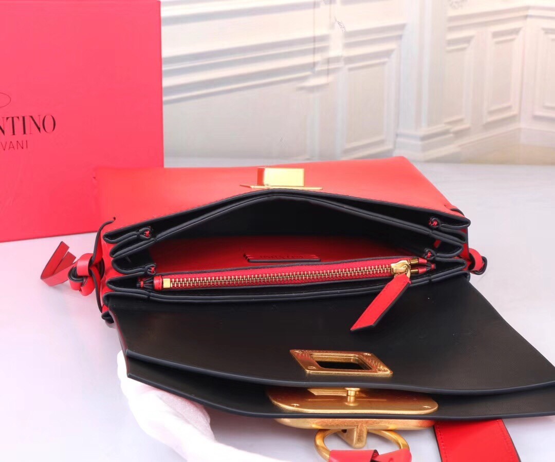 Valentino Garavani Red Small VRing Shoulder Bag 811