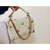 Valentino Roman Stud Chain Bag In Ivory Lambskin 842