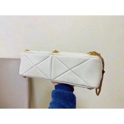 Valentino Roman Stud Chain Bag In Ivory Lambskin 842