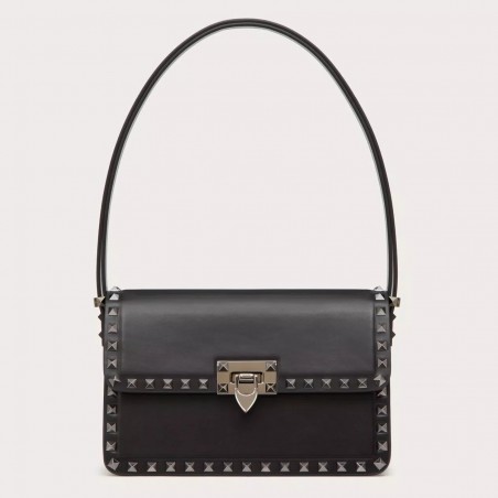 Valentino Rockstud23 Shoulder Bag in Black Calfskin 174