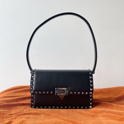 Valentino Rockstud23 Shoulder Bag in Black Calfskin 174