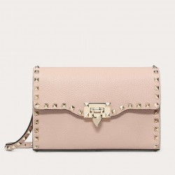 Valentino Rockstud Small Crossbody Bag In Poudre Grained Leather 237