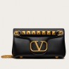 Valentino Stud Sign Shoulder Bag In Black Nappa Leather 312