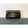 Valentino Stud Sign Shoulder Bag In Black Nappa Leather 312