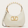 Valentino Stud Sign Hobo Bag In White Calfskin 354