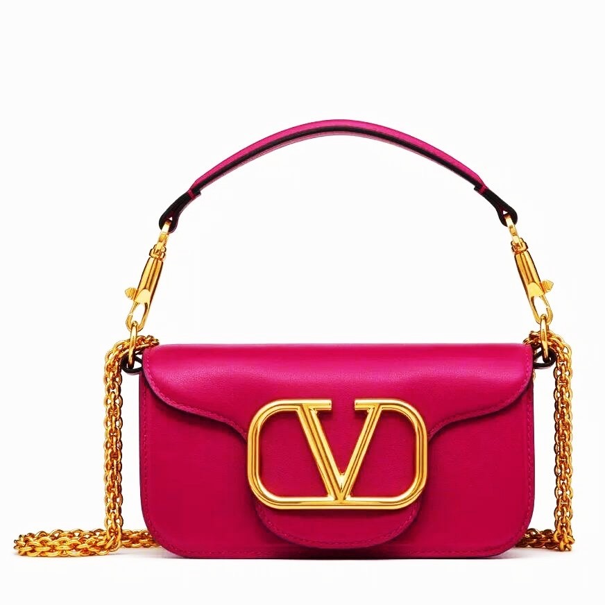 Valentino Loco Small Shoulder Bag In Red Calfskin 507