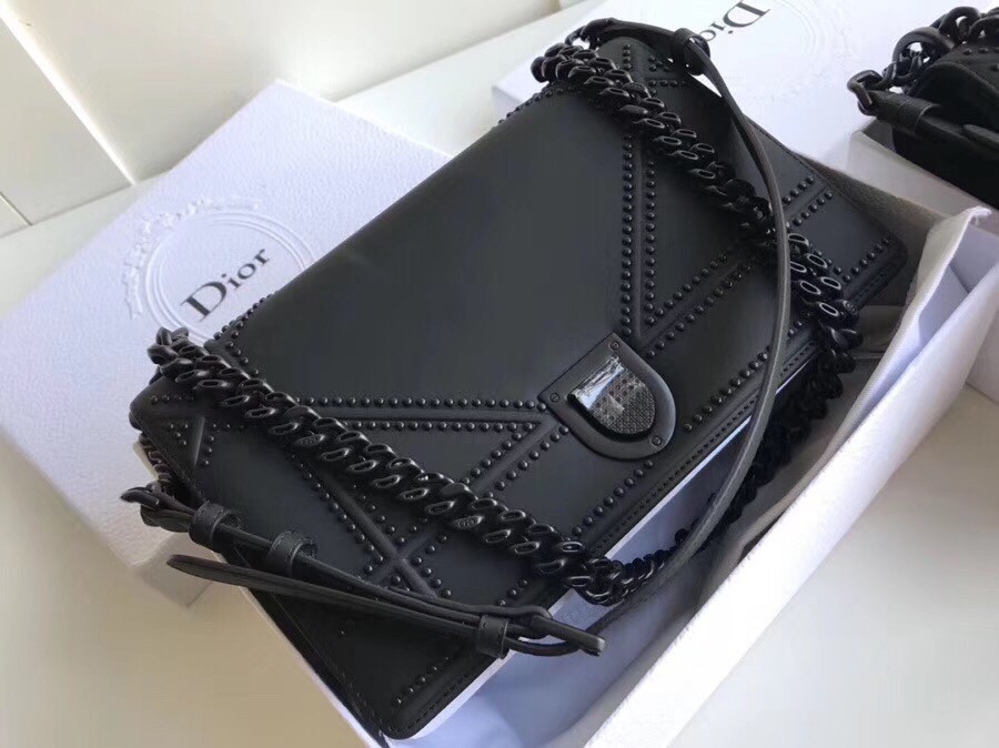 Dior Studded Diorama Ultra Matt So Black Bag 199